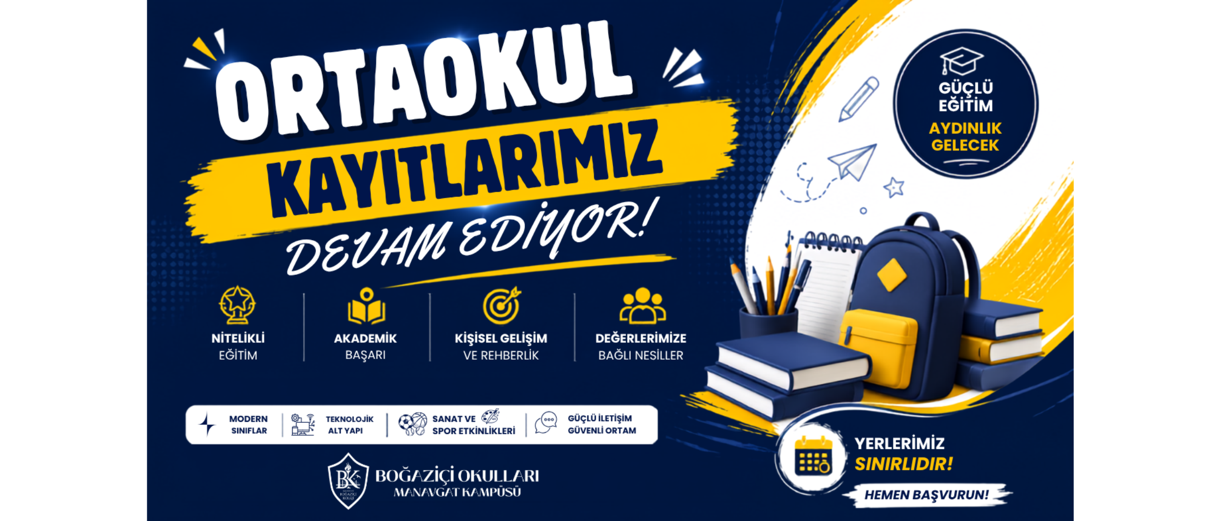 Ortaokul Kayıtlarımız Devam Ediyor!